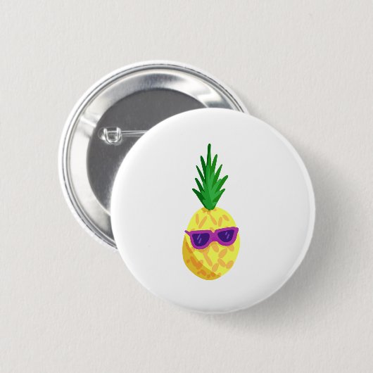 Coole Ananas Button (Vorne & Hinten)