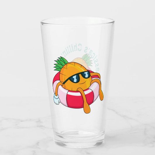 Coole Ananas Glas (Rückseite)