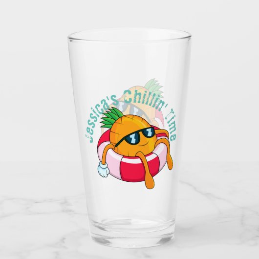 Coole Ananas Glas (Vorderseite)