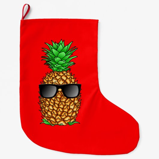 Coole Ananas Großer Weihnachtsstrumpf (Vorderseite)