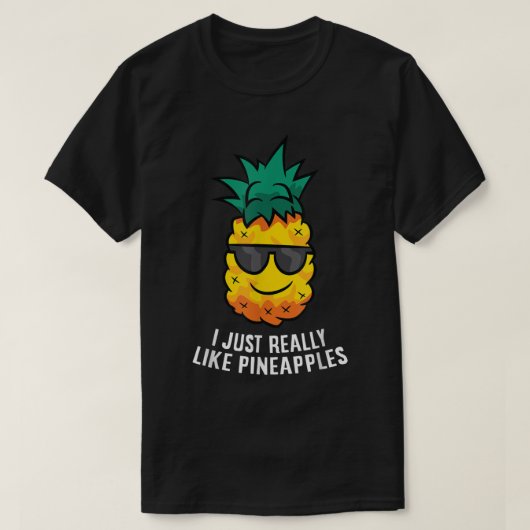 Coole Ananas Lustiges Frucht-Design T-Shirt (Design vorne)
