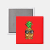 Coole Ananas Magnet (Vorderseite/Rückseite)