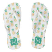 Coole Ananas Mit Monogramm Badesandalen (Fußbett)