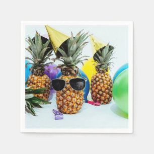 Coole Ananas mit Sonnenbrille Papier Napkin Serviette