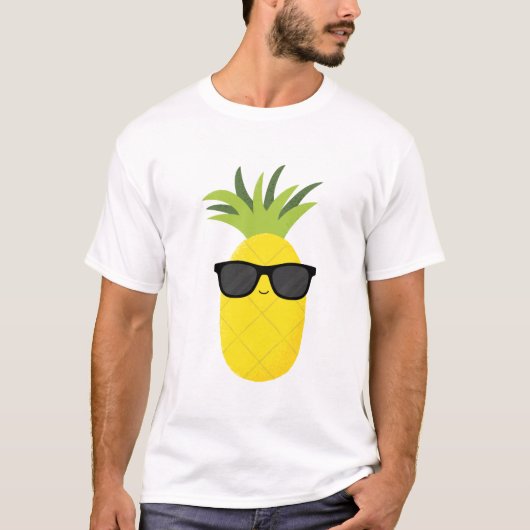 Coole Ananas mit Sonnenbrille T-Shirt (Vorderseite)