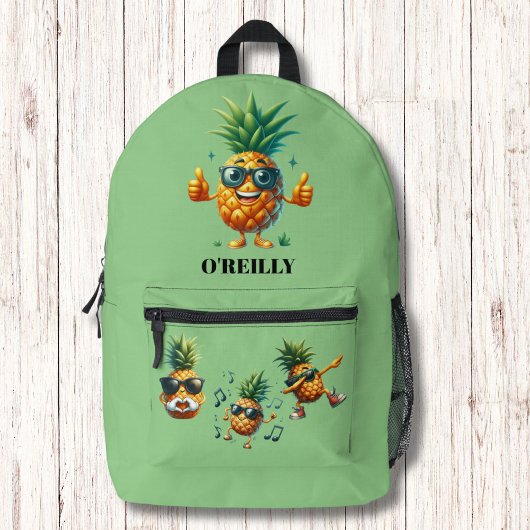 Coole Ananas Modernes Monogramm Bedruckter Rucksack
