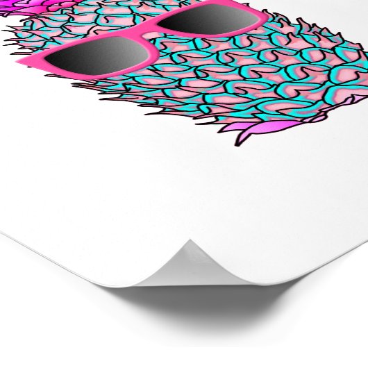 Coole Ananas Poster (Ecke)