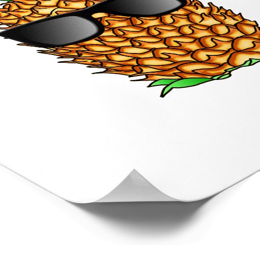 Coole Ananas Poster (Ecke)
