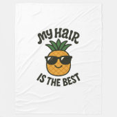 Coole Ananas-Stäbe - Bestes Haar-Design Fleecedecke (Vorderseite)