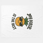 Coole Ananas-Stäbe - Bestes Haar-Design Fleecedecke (Vorderseite (Horizontal))