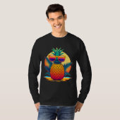 Coole Ananas Sunset Vibes T-Shirt (Vorne ganz)