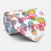 Coole Ananas "Sweet Summer" Muster Krawatte (Gerollt)