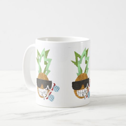 Coole Ananas-Tasse Kaffeetasse (Vorderseite Links)