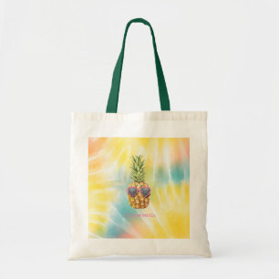 Coole Ananas, Watercolor Regenbogen Tie Dye Tragetasche