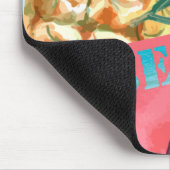 Coole Ananas Watermelon Hibiskus Palm Blätter Mousepad (Ecke)