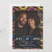 Coole Anemonen Seehochzeit Save the Date (Vorderseite)