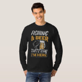 Coole Angelfischerei und Bier für Fischer T-Shirt (Vorne ganz)