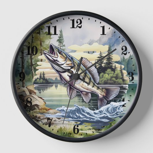 Coole Angelfreunde Wasserfarbenwelt Uhr (Vorderseite)