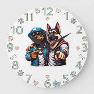Coole Angesagt-Hop-Dog-Wall-Uhr - Zuhause zu Funky Große Wanduhr