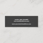 Coole Angesagte Minimalistische Rote Streifen Mini Mini Visitenkarte (Rückseite)