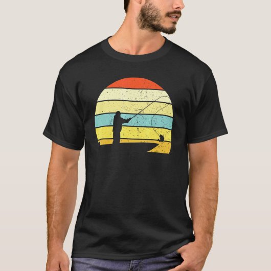 Coole Angler-Fischerei-Retro-Fischerboot T-Shirt (Vorderseite)