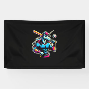 Coole Angry Unicorn spielen Baseball Ball Baseb Banner
