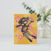 Coole Anime Manga Eyes Grafik Kunst Kinder Postkarte (Stehend Vorderseite)