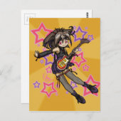 Coole Anime Manga Eyes Grafik Kunst Kinder Postkarte (Vorne/Hinten)