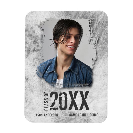 Coole Ankündigung des Graduate Foto Grunge Magnet (Vertikal)