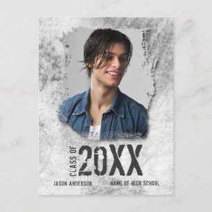Coole Ankündigung des Graduate Foto Grunge Postkarte