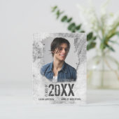 Coole Ankündigung des Graduate Foto Grunge Postkarte (Stehend Vorderseite)