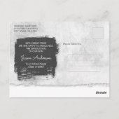 Coole Ankündigung des Graduate Foto Grunge Postkarte (Rückseite)