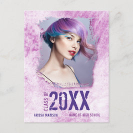 Coole Ankündigung von Grunge Foto Pink Grad Postkarte