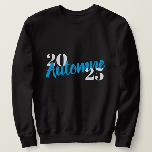 coole anpassbare französische Typografie: Automne Sweatshirt (Design vorne)
