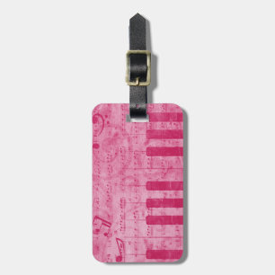 Coole antike Grunge-Effekt-Piano-Musiknoten Gepäckanhänger