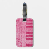 Coole antike Grunge-Effekt-Piano-Musiknoten Gepäckanhänger (Rückseite vertikal)