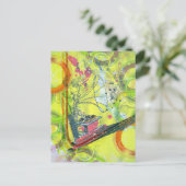 Coole antike Musiknoten mit farbenfrohen Postkarte (Stehend Vorderseite)