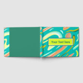 Coole Aqua Abstrakt Liquid Stil moderne Malerei Gästebuch (Voll)