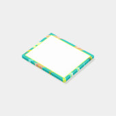 Coole Aqua Abstrakt Liquid Stil moderne Malerei Post-it Klebezettel (angewinkelt)