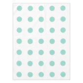 Coole Aqua-Polka-Punkte auf Weiß Tischdecke (Vorderseite)