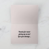 Coole Aqua Rose Glückwunschkarte Muttertag Feiertagskarte (Innenseite)