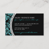 Coole aquamarine bezaubernde visitenkarte (Rückseite)