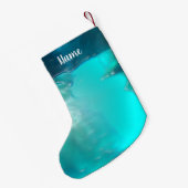 Coole Aquamarine Blue Liquid Plastic Design Kleiner Weihnachtsstrumpf (Rückseite (Hängend))