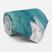 Coole Aquamarine Farben Männernägel Krawatte (Gerollt)