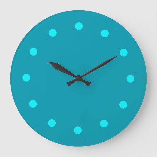 Coole Aquamarine Minimalistische Uhr bleibe (Vorderseite)