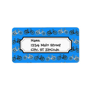 Coole aquamarine Türkis-Blau-Vintage Adressaufkleber