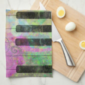 Coole Aquarellfarben Spritzer Farbiges Klavier Handtuch (Viertel Falte)