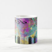 Coole Aquarellfarben Spritzer Farbiges Klavier Kaffeetasse (Mittel)