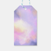 Coole Aquarellgestaltung - Surreale Wolken zum Geb Geschenkanhänger (Rückseite)