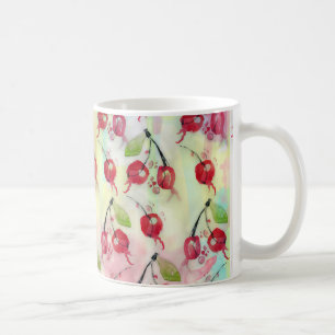 Coole Aquarellkirschen Kaffeetasse